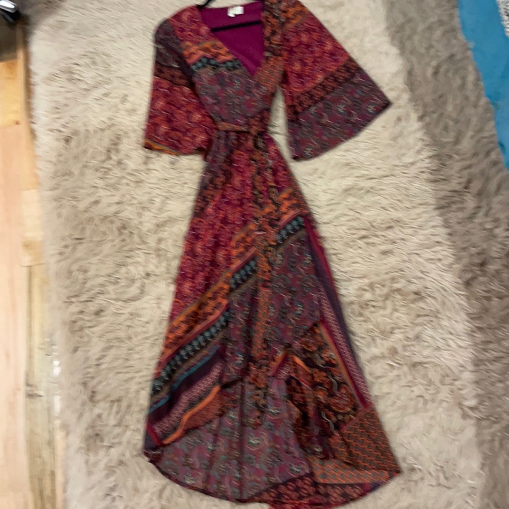 Beautiful print wrap dress